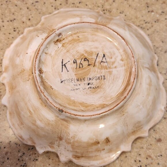 Vintage Meiselman Hand-Painted Floral Ceramic Dish - Picture 4 of 4